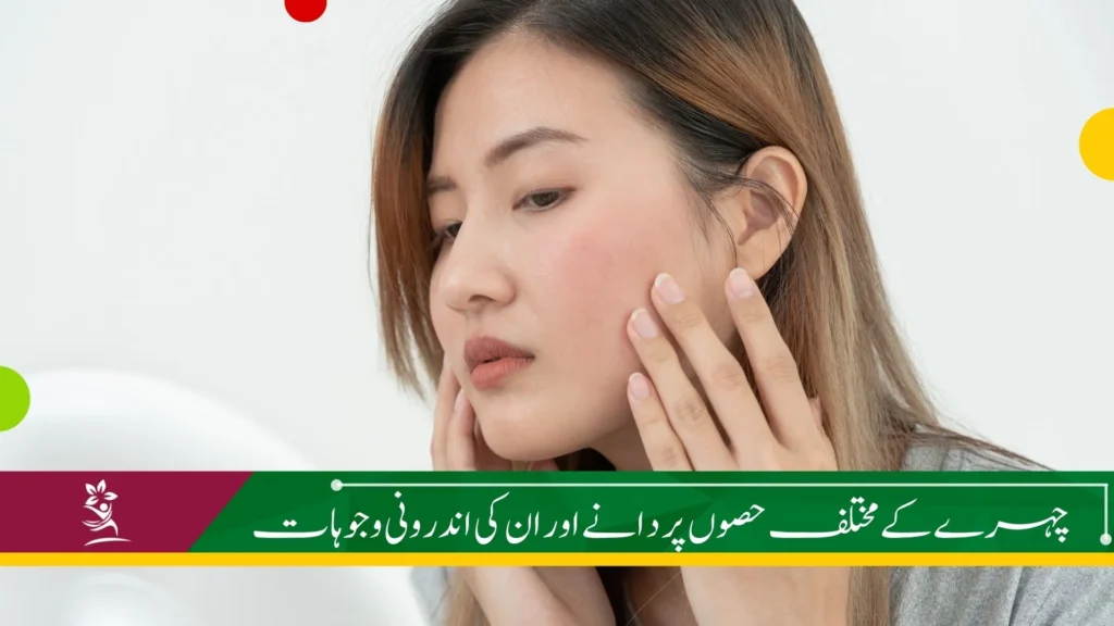 چہرے کے مختلف حصوں پر دانے